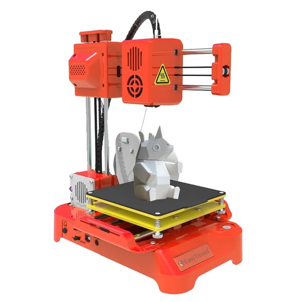 3D Mini-skrivare, 100 x 100 x 100 mm utskriftsstorlek, enknappsutskrift,K7-Orange