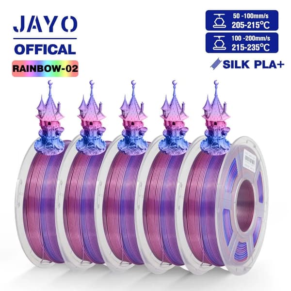 JAYO 3D Filamentti, Kolmivärinen, Korkea Kerrosliimaus,SILK Sateenkaariväri 02