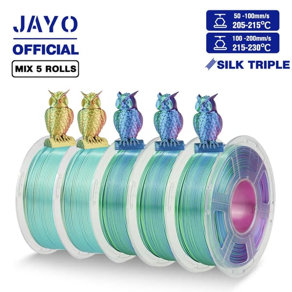 JAYO 3D Filament, Triple Farve, Høj Lagvedhæftning,SKDC-TR-MIX1 5Rulle