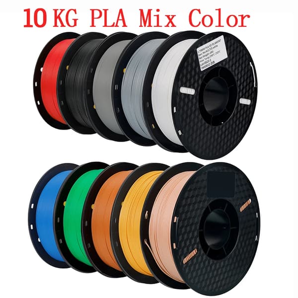 10KG PLA Filament, 1,75mm Diameter, Miljøvenligt Materiale,10 KG Mix farvet PLA