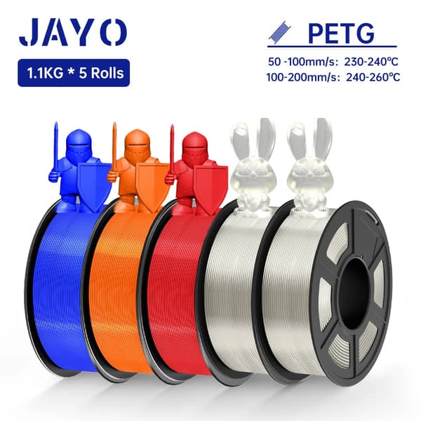 3D-tulostimen PETG-lanka, 1,1 kg per rulla, 1,75 mm halkaisija,PETG Mix-1 5Rullaa