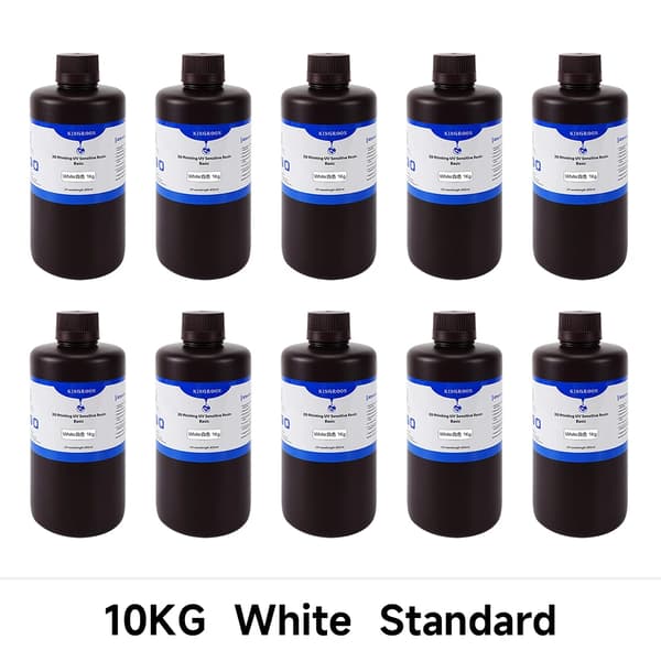 3D Printer UV Resin, Hurtig Hærdningstid, Høj Trækstyrke,10KG Hvid Standard