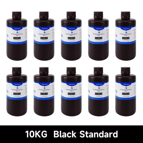 3D Printer UV Resin, Hurtig Hærdningstid, Høj Trækstyrke,10KG Sort Standard