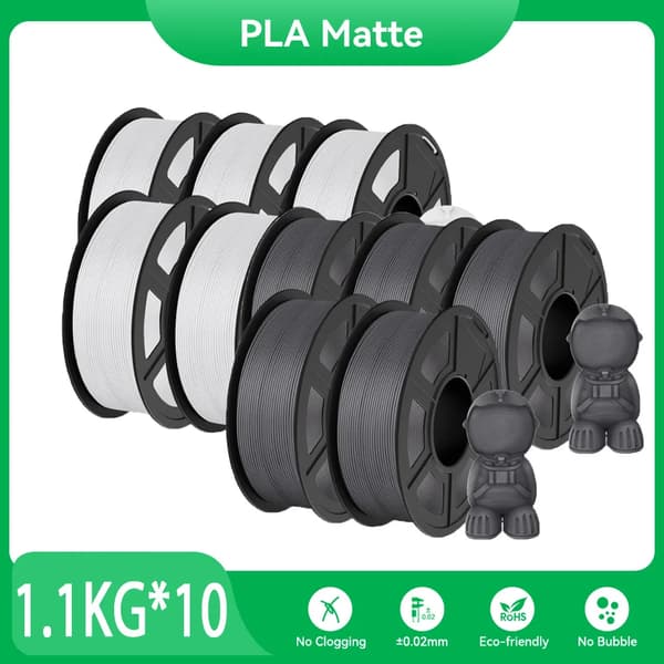 PLA Matte 3D-skrivarfilament, 1,1 kg vikt, jämn utskrift,5WT5GY