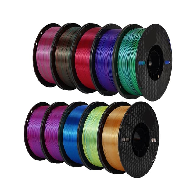 3D-skrivarfilament, Silk PLA, 10 kg vikt,10 kg Blandad Färg