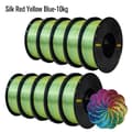Miniatyrbillede 2 af 2: 3D-printer filament, Silk PLA, 10 kg vægt,Rød Gul Blå