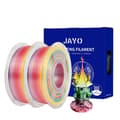 Miniatyrbillede 1 af 2: JAYO Silk PLA Filament, 1,75 mm Diameter, Miljøvenlig og Høj Styrke,SILK Regnbue01