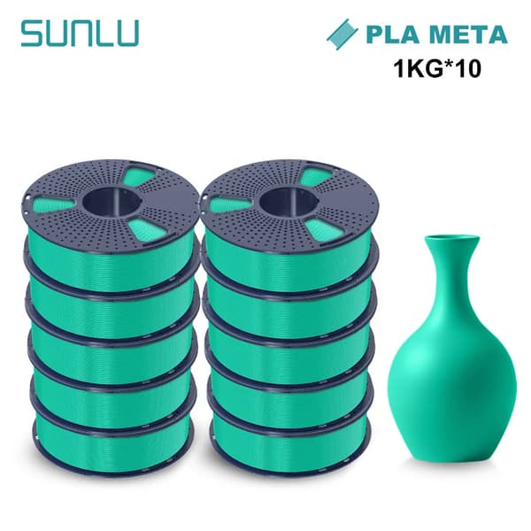 SUNLU PLA Meta 3D Filament, 1,75MM Diameter, 180-195°C Utskriftstemperatur,PLAMT-mintgrön