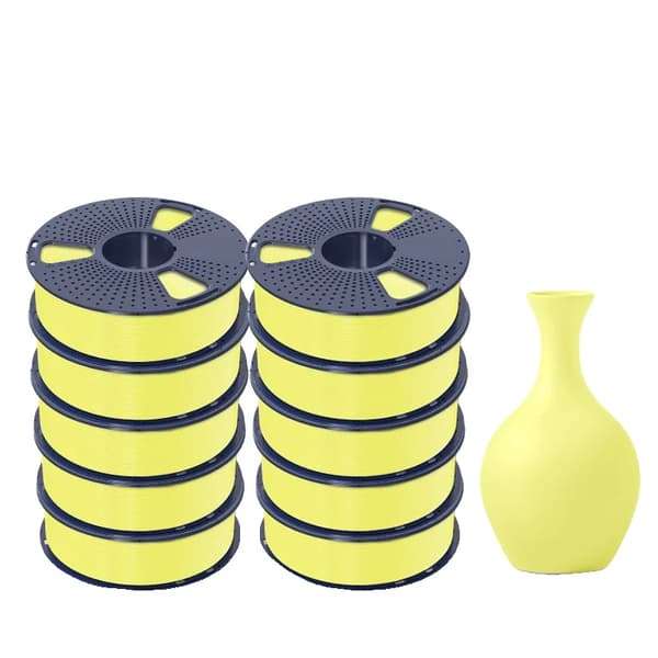 SUNLU PLA Meta 3D Filament, 1,75MM Diameter, 180-195°C Utskriftstemperatur,PLAMT-Citron Gul
