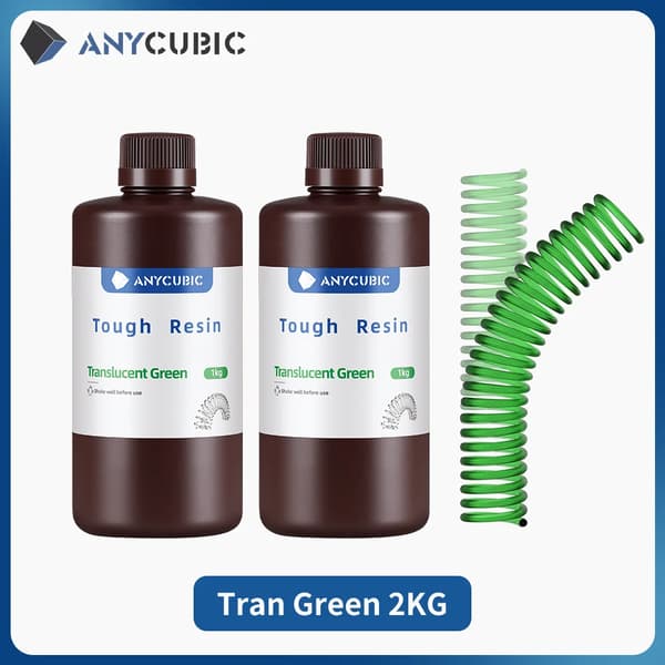 3D Printer Resin, Fleksibel og Høj Styrke, UV Resin Kompatibilitet, Grøn 2 KG