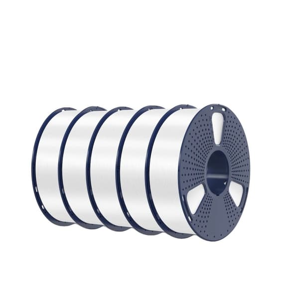 SUNLU Silk PLA Plus filament, 1,75 mm diameter, 30-60 mm/s print hastighed,5KG Silke Hvid
