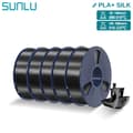 Miniatyrbild 2 av 2: SUNLU Silk PLA Plus Filament, 1,75 mm Diameter, 30-60 mm/s Utskriftshastighet,5KG Siden Svart