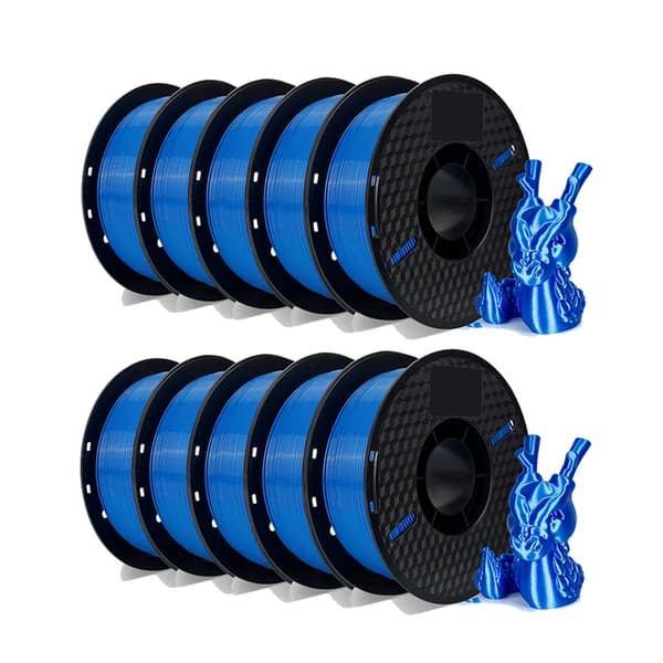 3D Printer Filament, Høj kvalitet PLA og PETG, 1,75 mm, Solid Blå Farve,10KG PETG blå