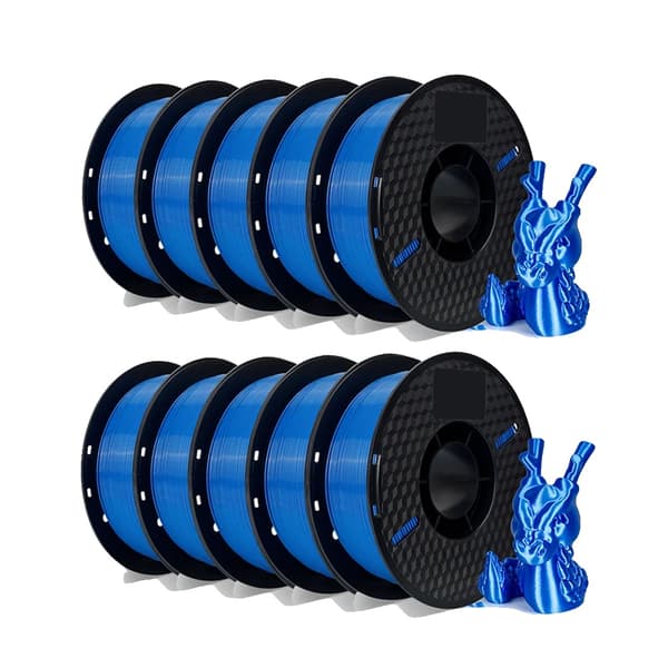 3D Printer Filament, Høj kvalitet PLA og PETG, 1,75 mm, Solid Blå Farve,10KG PETG blå