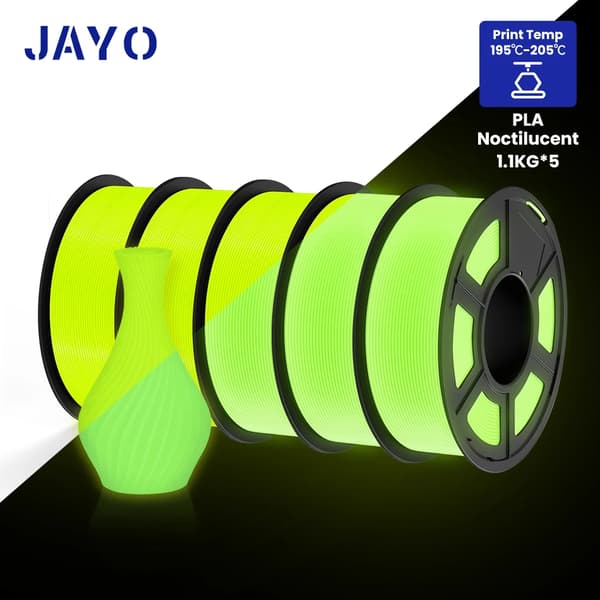 Glow in the Dark PLA Filament, 1.75mm Diameter, Miljøvenligt Materiale,Gul