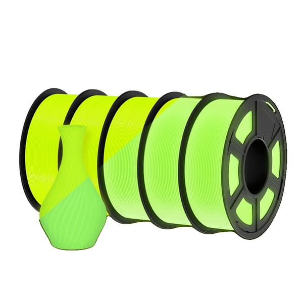 Glow in the Dark PLA Filament, 1.75mm Diameter, Miljøvenligt Materiale,Gul