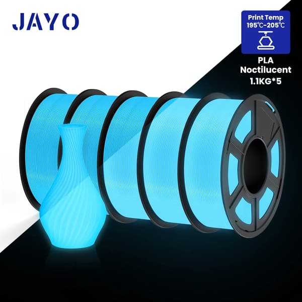 Glow in the Dark PLA Filament, 1.75mm Diameter, Miljøvenligt Materiale,Blå