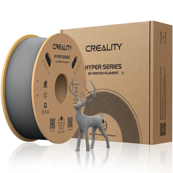 3D Printer Filament, Hyper PLA, Høj Hastighed, 1KG-Grå