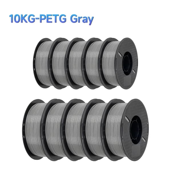 3D-skrivartrådar, Blandade färger, Miljövänliga, 10KG PETG Grå