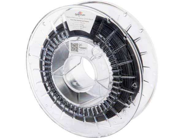 Spectrum Filaments 80740 PA6 Low Warp GF30 Filament PA6-GF Glasfiberforstærket, Varmebestandig, kemisk bestandig, Mat 1.75 mm 500 g Sort 1 stk
