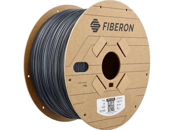 Polymaker FM01002 Fiberon™ PPS-CF10 Filament PPS-CF Kulfiberforstærket, kemisk bestandig, Varmebestandig, Krybestyrke, flammehæmmende, høj grad af st