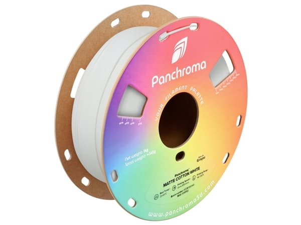 Polymaker CA04016 Panchroma™ Matte Filament PLA-plast Mat, med lavere kunststofindhold 1.75 mm 1000 g Cotton White, Hvid 1 stk