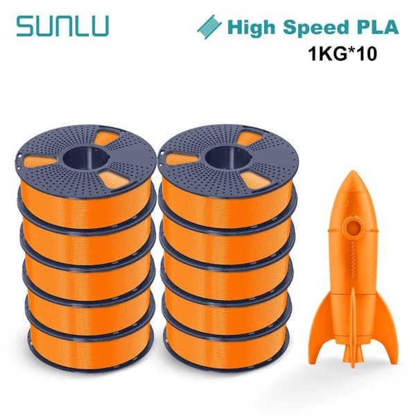 Højhastigheds PLA Filament, 1KG, AntiString Teknologi, Dimensionel Nøjagtighed ±0,02mm,HS-PLA  orange