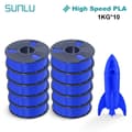 Miniatyrbillede 2 af 2: Højhastigheds PLA Filament, 1KG, AntiString Teknologi, Dimensionel Nøjagtighed ±0,02mm,HS-PLA blå