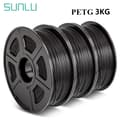 Miniatyrbild 2 av 2: PETG-filament, 1,75 mm diameter, 3 rullar, 330 m längd,3SVART