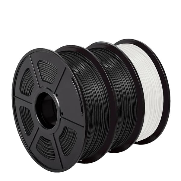 PETG-filament, 1,75 mm diameter, 3 rullar, 330 m längd,2SVART 1VIT