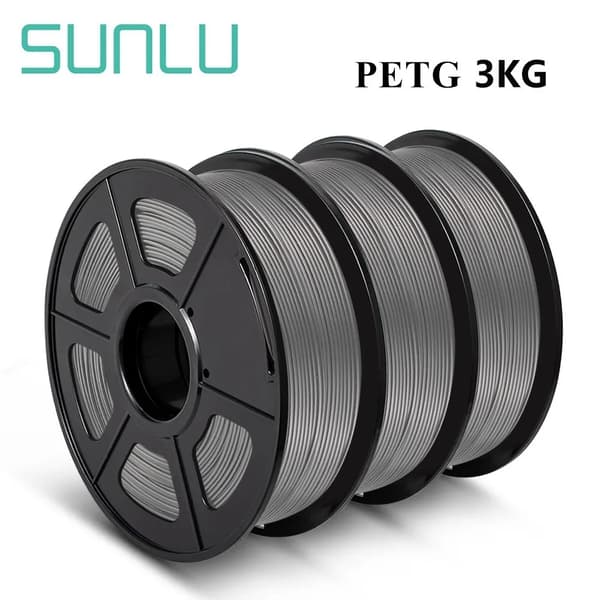 PETG-filament, 1,75 mm diameter, 3 rullar, 330 m längd,3GRÅ