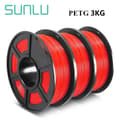 Miniatyrbillede 2 af 2: PETG Filament, 1,75 mm Diameter, 3 Ruller, 330 m Længde,3RØD