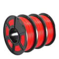 Miniatyrbillede 1 af 2: PETG Filament, 1,75 mm Diameter, 3 Ruller, 330 m Længde,3RØD