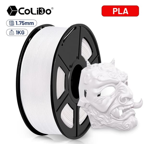 3D-printer filament, 1,75 mm diameter, PLA-material, forskellige farver,HVID