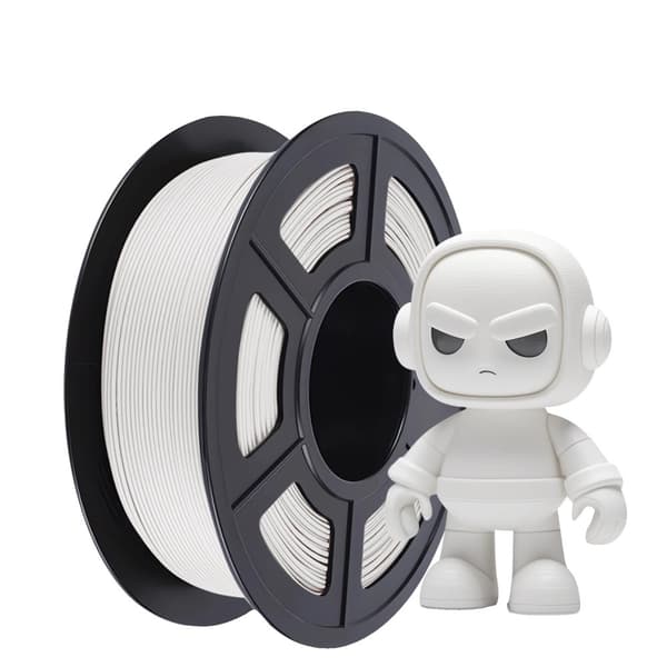 3D-printer filament, 1,75 mm diameter, PLA-material, forskellige farver,MATTE-HVID