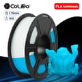 Miniatyrbillede 2 af 2: 3D-printer filament, 1,75 mm diameter, PLA-material, forskellige farver,LYSENDE BLÅ