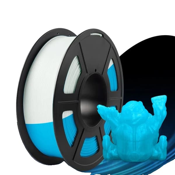 3D-printer filament, 1,75 mm diameter, PLA-material, forskellige farver,LYSENDE BLÅ