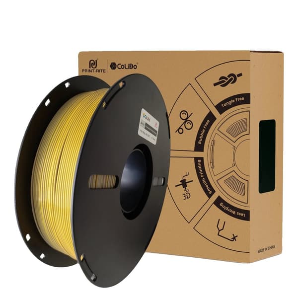 SILK PLA 3D Utskriftsfilament, 1,75 mm Diameter, 1 kg Nettovikt, Hög Seghet,Guld-Silver