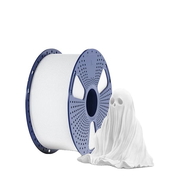 3D Filament, 1,75 mm Diameter, ±0,02 mm Dimensionel Nøjagtighed, 3 kg Spole,PLA PLUS Hvid