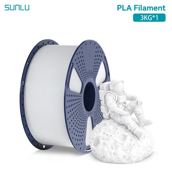 3D Filament, 1,75 mm Diameter, ±0,02 mm Dimensionel Nøjagtighed, 3 kg Spole,PLA Hvid