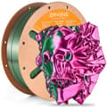 Miniatyrbillede 2 af 2: Silk PLA filament, dual farve, 1,75 mm diameter, høj udskrivningshastighed,Rød Grøn