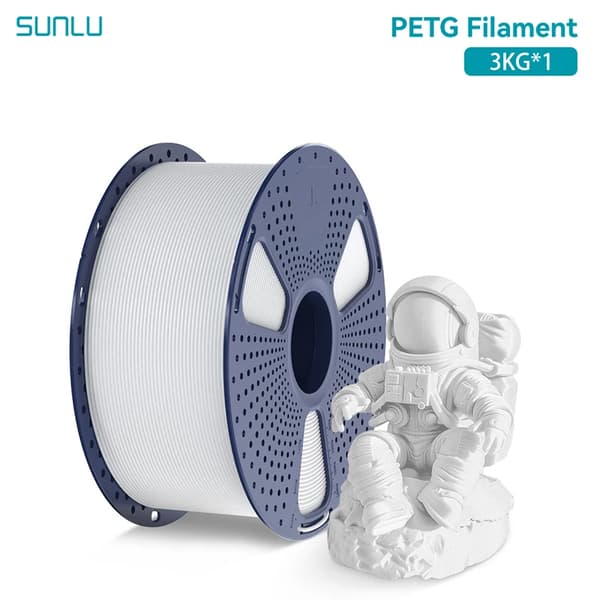 3D Filamentti, 1,75 mm Halkaisija, ±0,02 mm Mitatarkkuus, 3 kg Kela,PETG Valkoinen