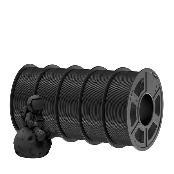 Hög hastighet PLA-filament, 1,1 kg, 1,75 mm diameter, snyggt upplindad,HSPLA Svart 5st