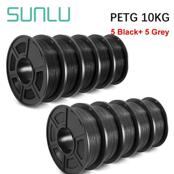 3D Filament, Vægt 10KG, Tråddiameter 1,75mm,PETG 5BK 5GY