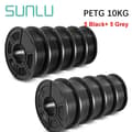 Miniatyrbillede 2 af 2: 3D Filament, Vægt 10KG, Tråddiameter 1,75mm,PETG 5BK 5GY