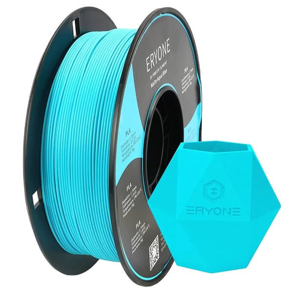 3D-skrivarfilament, Matt PLA, 1,75 mm diameter, 0,03 mm tolerans,Akvamarinblå
