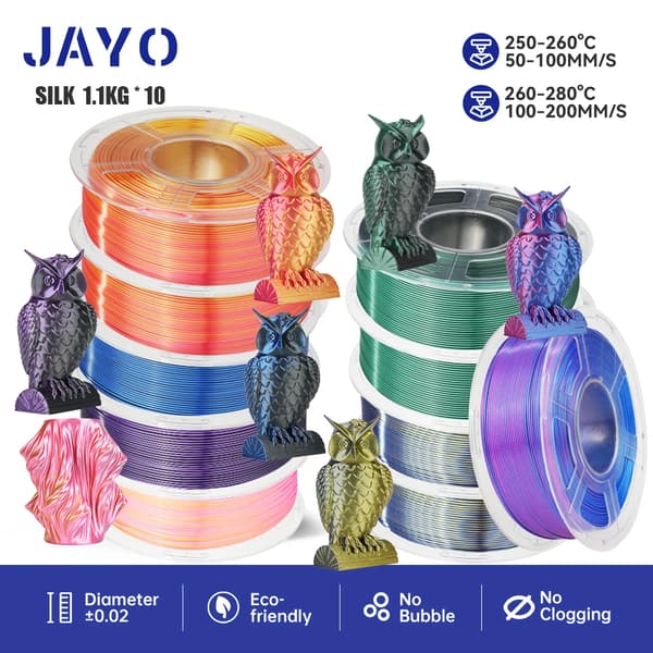 3D Printfilament, 1,75 mm diameter, 1,1 kg vægt, ingen bobler,SKDC-10MIX02