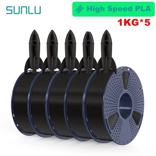 PLA Filament, Fast Form, 1KG pr. Rulle, Højhastighedsprintning,HS-PLA sort