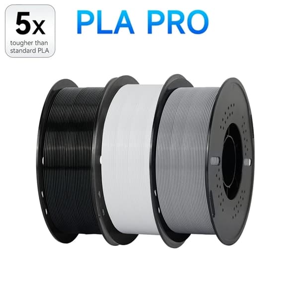 PLA Pro Filament, 1,75 mm diameter, 3 kg vægt, forskellige farver,Sort Hvid Grå
