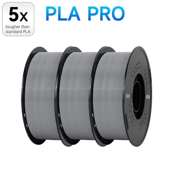 PLA Pro Filament, 1,75 mm diameter, 3 kg vikt, olika färger,Grå 3kg